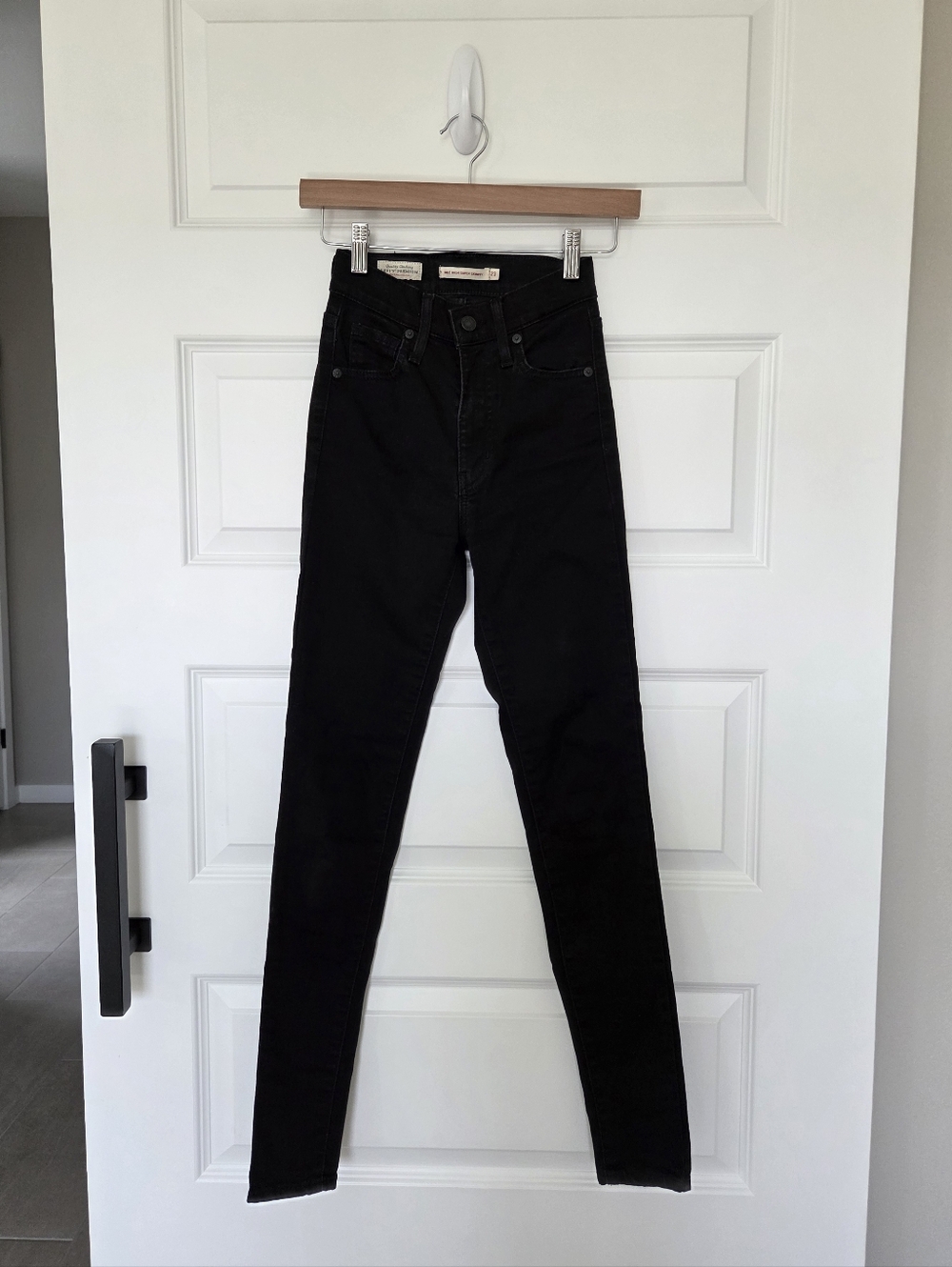 Levi's Mile High Super Skinny Black Jeans